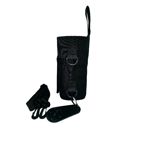 Black Magnetic Oxford holder for water bottles, phone and towels – perfect for gym use on metal racks