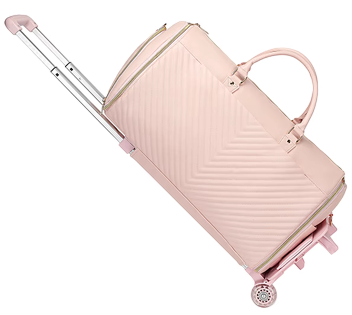 3-in-1 rolling garment duffel bag in durable PVC - designed for travel