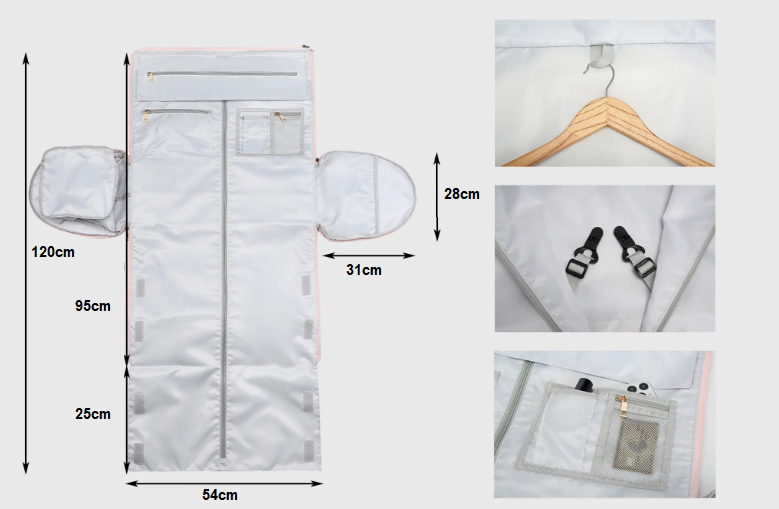 3-in-1 rolling garment duffel bag in durable PVC - designed for travel