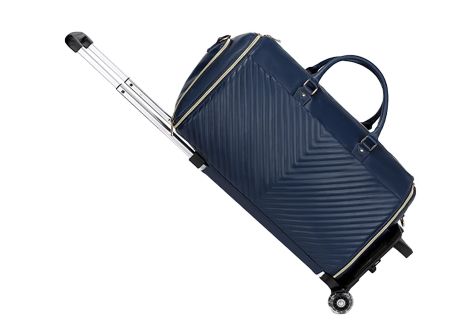 3-in-1 rolling garment duffel bag in durable PVC - designed for travel